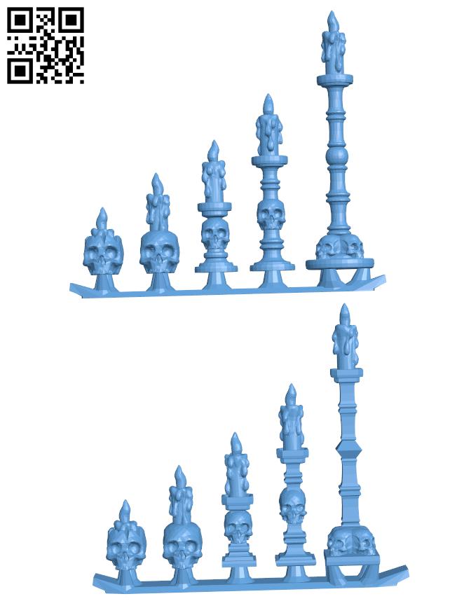 Candle Holders H006064 file stl free download 3D Model for CNC and 3d printer