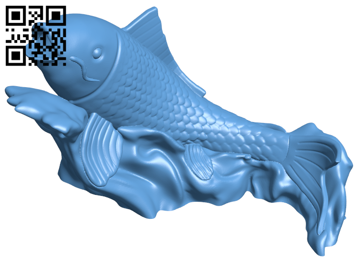 Carp - Fish H006601 file stl free download 3D Model for CNC and 3d printer