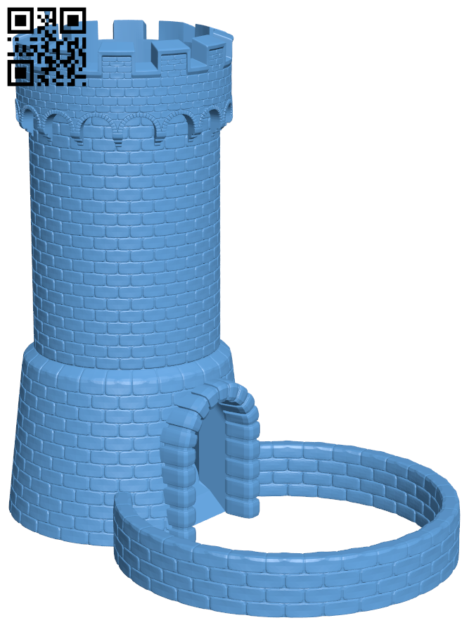 Castle dice tower H006417 file stl free download 3D Model for CNC and 3d printer