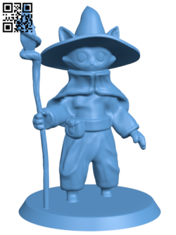 Cat wizard H006175 file stl free download 3D Model for CNC and 3d printer
