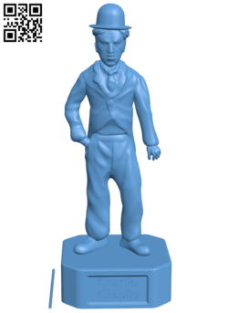 Charlie Chaplin H005993 file stl free download 3D Model for CNC and 3d printer