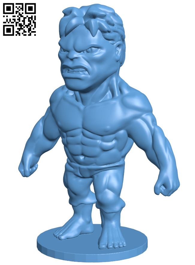 Chibi Hulk H006177 file stl free download 3D Model for CNC and 3d printer