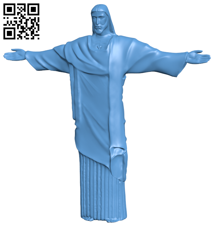 Christ The Redeemer In Rio De Janeiro, Brazil H006066 file stl free download 3D Model for CNC and 3d printer