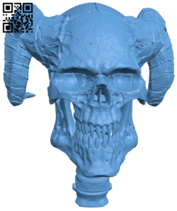 Demon skull H005943 file stl free download 3D Model for CNC and 3d printer