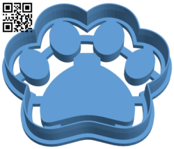 Dog Footprint Cookie Cutter H006422 file stl free download 3D Model for CNC and 3d printer