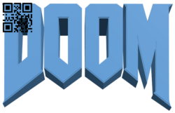 Doom wall logo H006536 file stl free download 3D Model for CNC and 3d printer