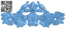 Double dove pattern decor design T0000359 download free stl files 3d model for CNC wood carving