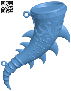 Drink to your health hunting horn H005819 file stl free download 3D Model for CNC and 3d printer