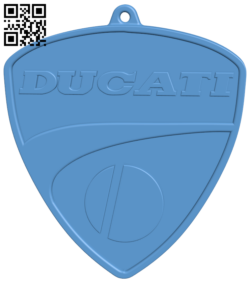 Ducati logo keychain H006483 file stl free download 3D Model for CNC and 3d printer