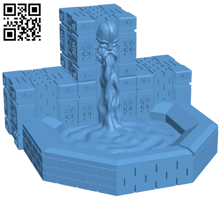 Dwarven Fountain H006072 file stl free download 3D Model for CNC and 3d printer