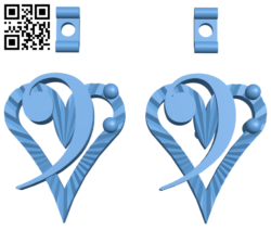 Earrings H006001 file stl free download 3D Model for CNC and 3d printer