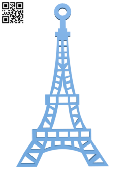 Eiffel tower keychain H006485 file stl free download 3D Model for CNC and 3d printer