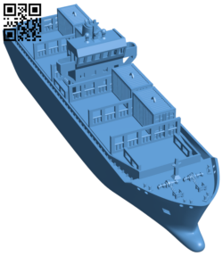 Emma Maersk container ship H006123 file stl free download 3D Model for CNC and 3d printer
