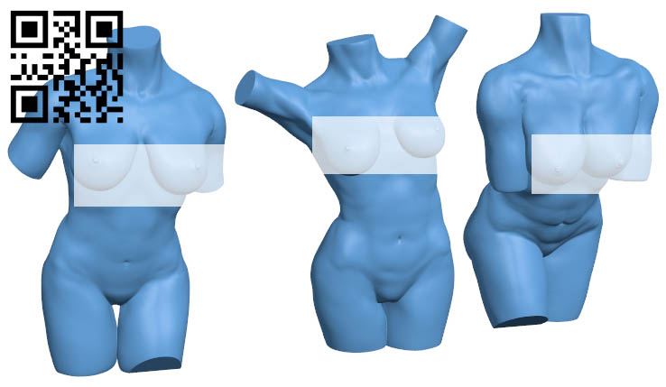 Female bodies H005947 file stl free download 3D Model for CNC and 3d printer