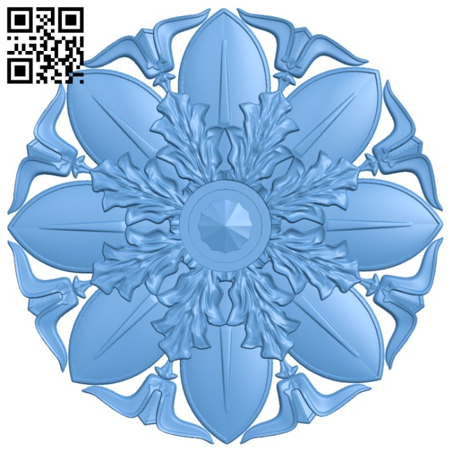 Flower pattern T0000255 download free stl files 3d model for CNC wood carving