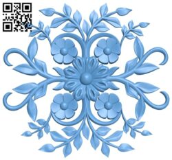 Flower pattern T0000299 download free stl files 3d model for CNC wood carving