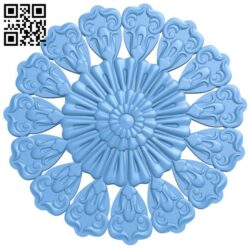 Flower pattern T0000340 download free stl files 3d model for CNC wood carving