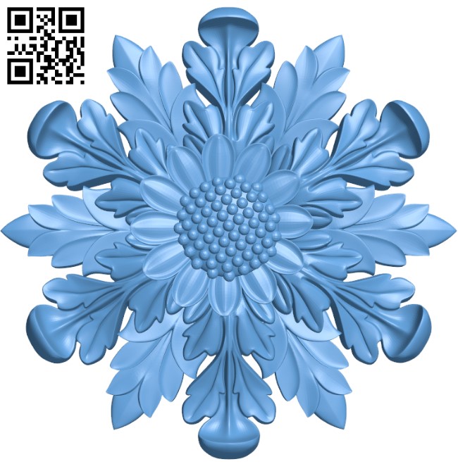 Flower pattern T0000459 download free stl files 3d model for CNC wood carving