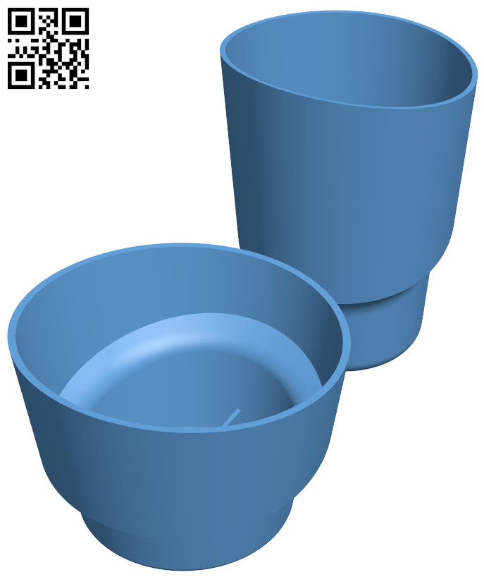 Flower pot H005825 file stl free download 3D Model for CNC and 3d printer
