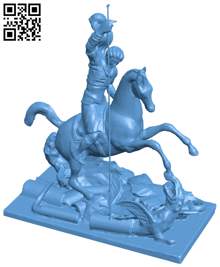 George and the dragon H006608 file stl free download 3D Model for CNC and 3d printer