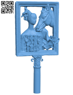 Girl and horse H006538 file stl free download 3D Model for CNC and 3d printer