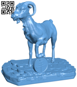Goat Decoration H006373 file stl free download 3D Model for CNC and 3d printer