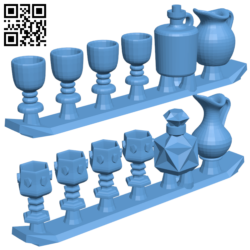Goblets H006190 file stl free download 3D Model for CNC and 3d printer