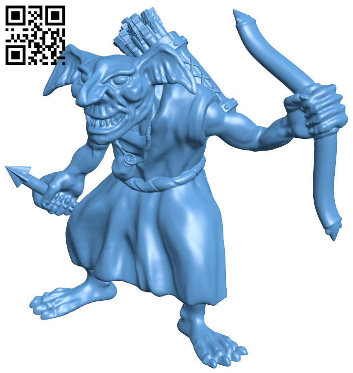 Goblin Archer H006305 file stl free download 3D Model for CNC and 3d printer