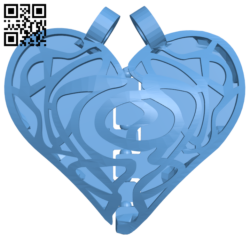 Heart pendant H006376 file stl free download 3D Model for CNC and 3d printer
