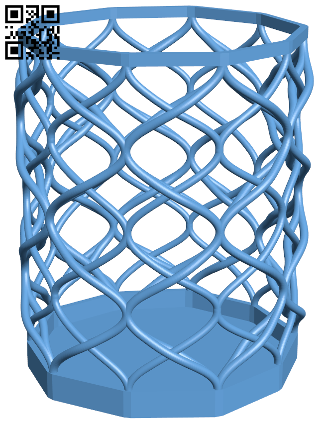 Helix pen holder H005884 file stl free download 3D Model for CNC and 3d printer