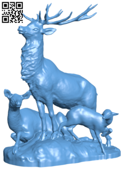 Herd of deer H006193 file stl free download 3D Model for CNC and 3d printer