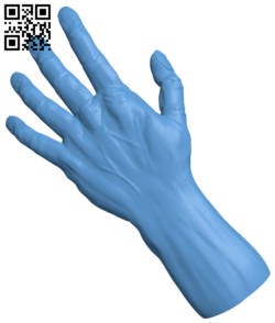 Human left hand H006310 file stl free download 3D Model for CNC and 3d printer