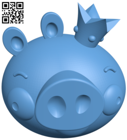 King pig – Angry Birds H006433 file stl free download 3D Model for CNC and 3d printer