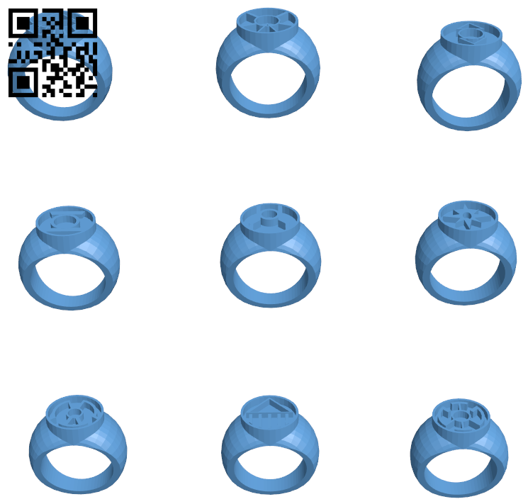 Lantern Rings H006617 file stl free download 3D Model for CNC and 3d printer