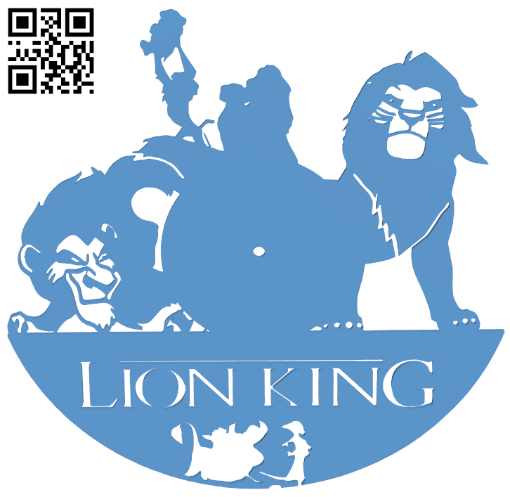 Lion king clock H006552 file stl free download 3D Model for CNC and 3d printer