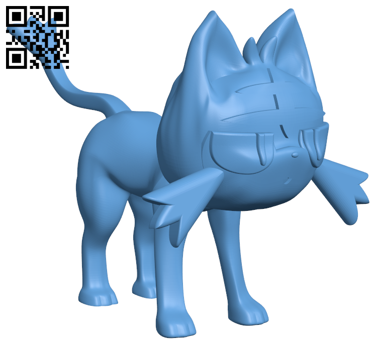 Litten - Pokemon H006015 file stl free download 3D Model for CNC and 3d printer