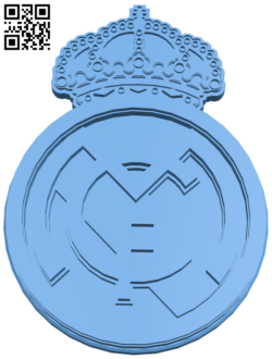 Logo – Real Madrid CF H006258 file stl free download 3D Model for CNC and 3d printer