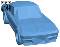 Low Poly 1964 Chevy Corvette Stingray – Car H006501 file stl free download 3D Model for CNC and 3d printer