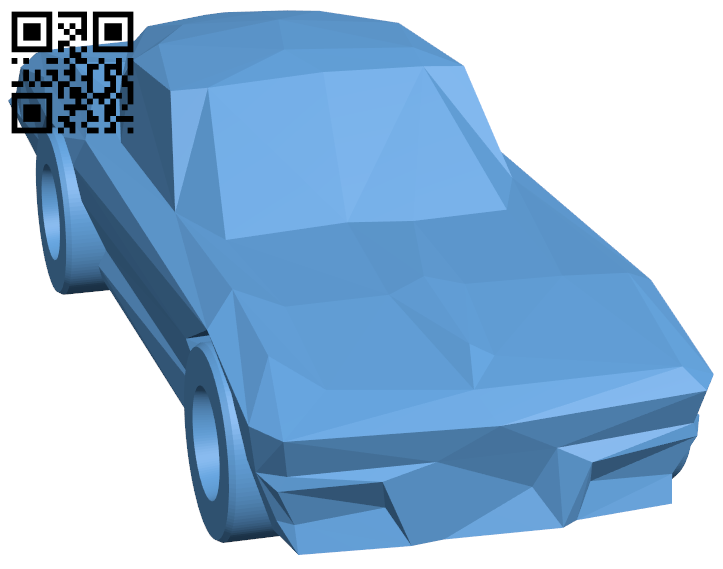 Low Poly 1964 Chevy Corvette Stingray - Car H006501 file stl free download 3D Model for CNC and 3d printer