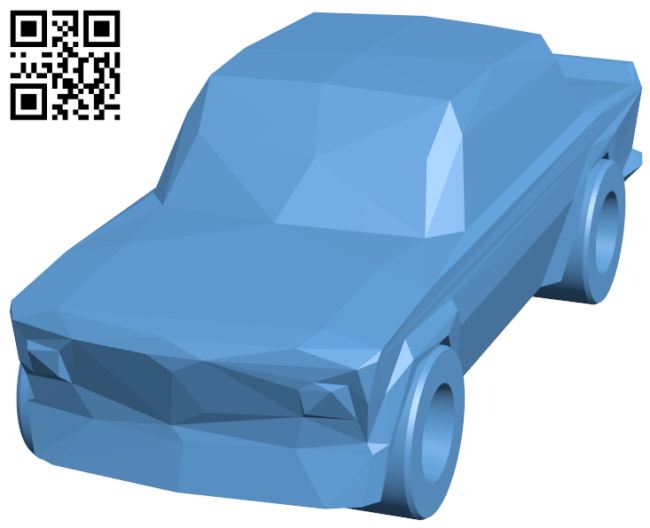 Low Poly 1973 BMW 2002 Turbo - Cả H006259 file stl free download 3D Model for CNC and 3d printer