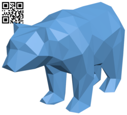 Low Poly Bear H005892 file stl free download 3D Model for CNC and 3d printer