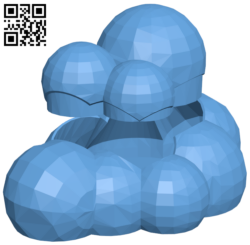 Low Poly Cloud Storage H006435 file stl free download 3D Model for CNC and 3d printer