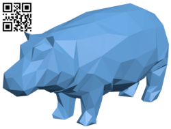 Low Poly Hippo H006384 file stl free download 3D Model for CNC and 3d printer