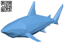 Low Poly Shark H005955 file stl free download 3D Model for CNC and 3d printer