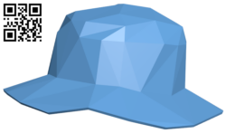 Low poly fisher hat H006502 file stl free download 3D Model for CNC and 3d printer