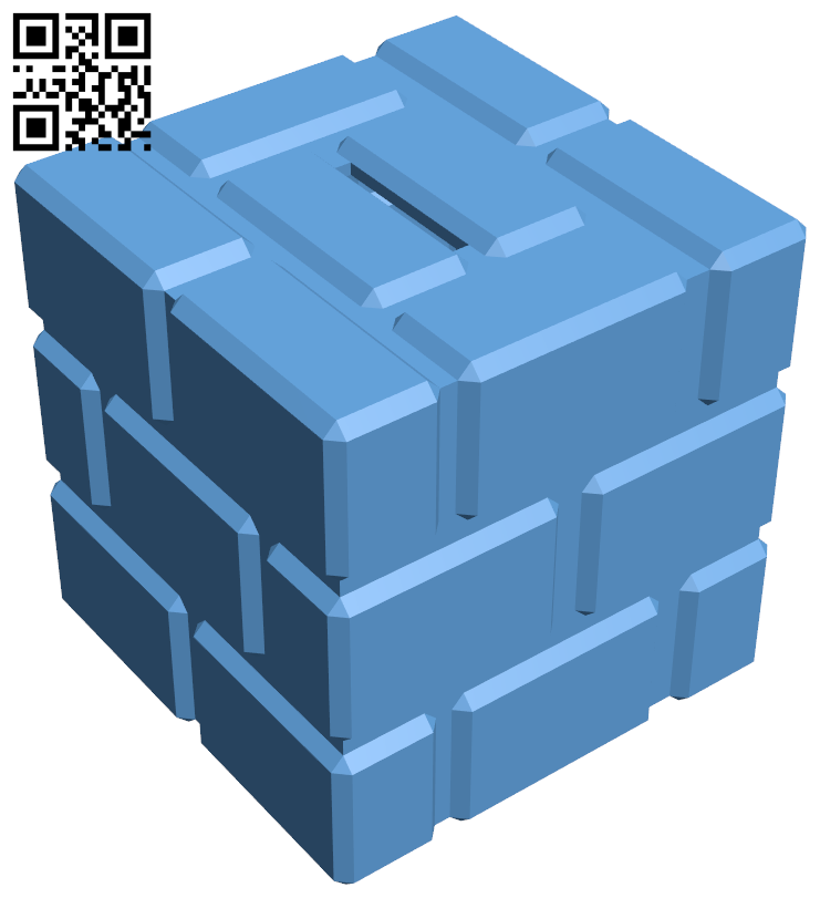 Mario block piggy bank H006261 file stl free download 3D Model for CNC and 3d printer