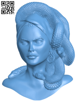 Medusa  Bust H005721 file stl free download 3D Model for CNC and 3d printer