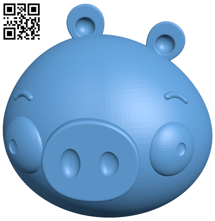 Minion pig - Angry Birds H006437 file stl free download 3D Model for CNC and 3d printer