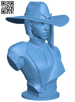 Miss Ashe bust H006507 file stl free download 3D Model for CNC and 3d printer