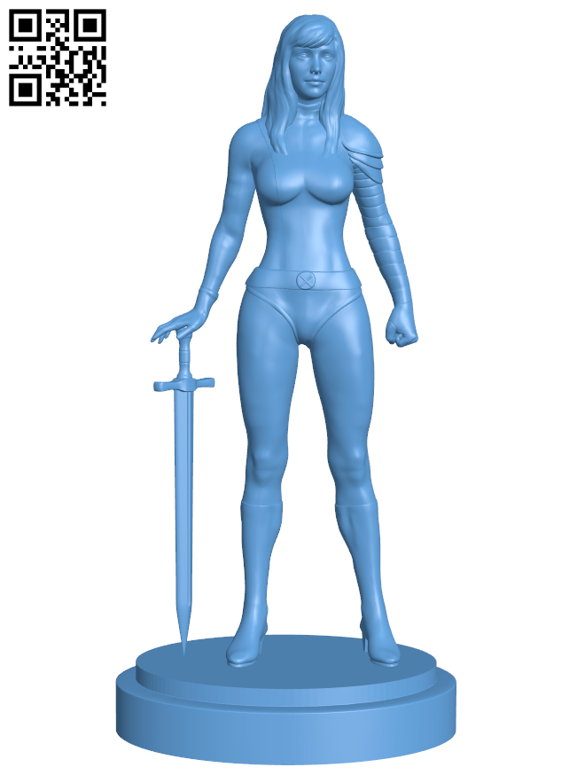 Miss Magik - X-men H005899 file stl free download 3D Model for CNC and 3d printer